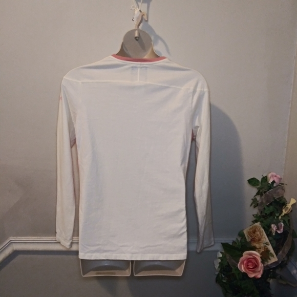 Roots NHL Pink & Cream Toronto Maple Leafs Long Sleeve T-Shirt - Picture 6 of 10